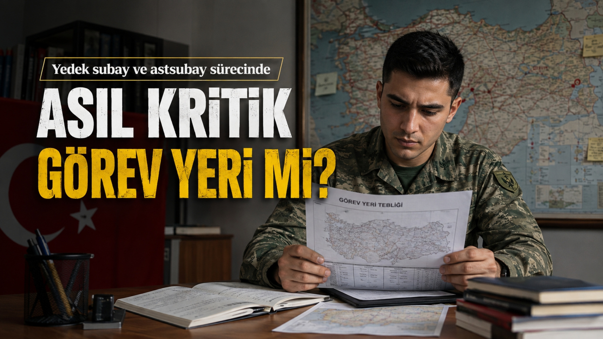 Eğitim sonrası görev yerinin neresi olacağını öğrenmek için birlik dağıtım sonucunu inceleyen Türk asker adayı