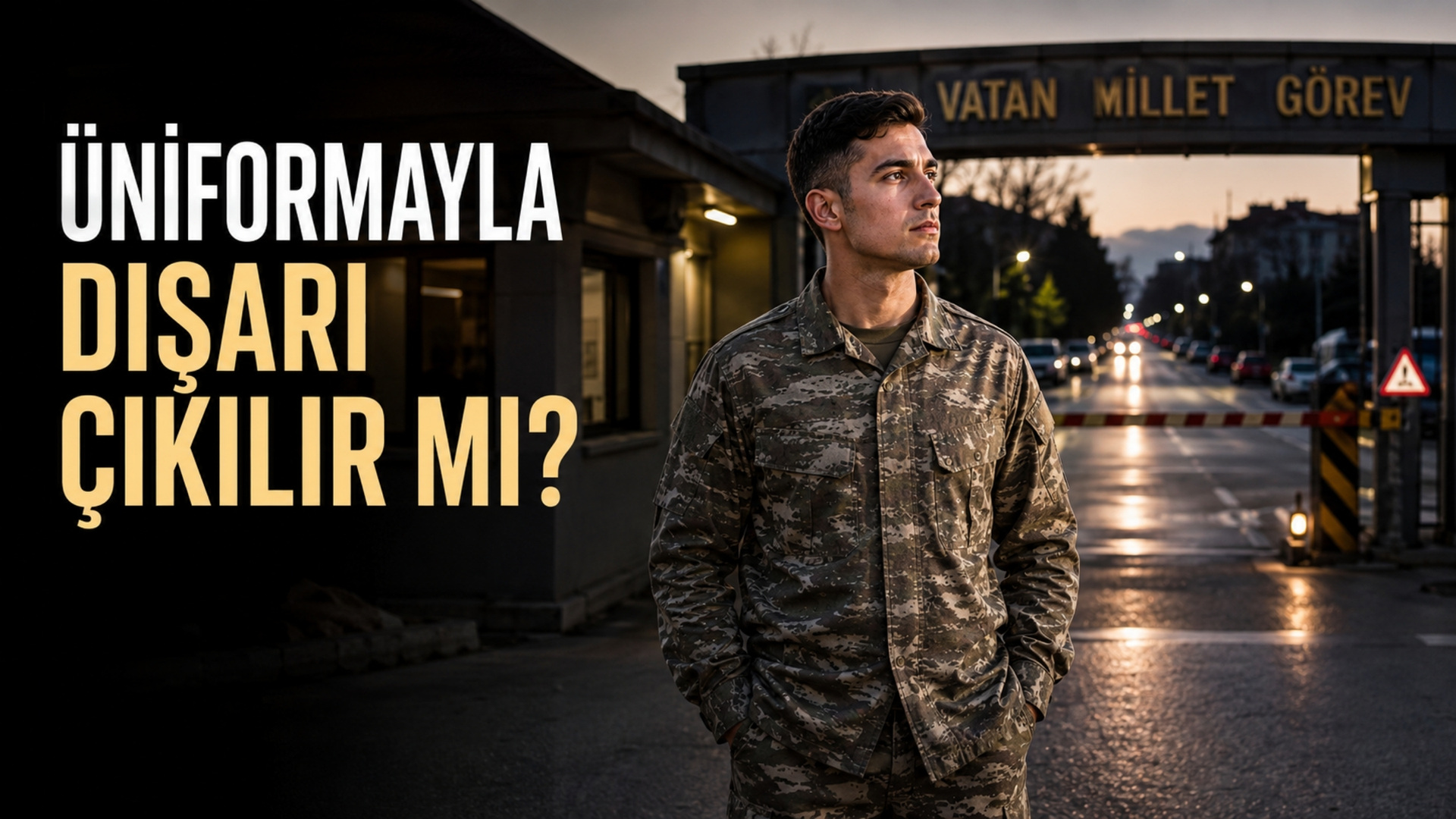 Birlik dışına çıkmadan önce sivil kıyafet ve askerî gizlilik kurallarına dikkat eden Türk askerî personel