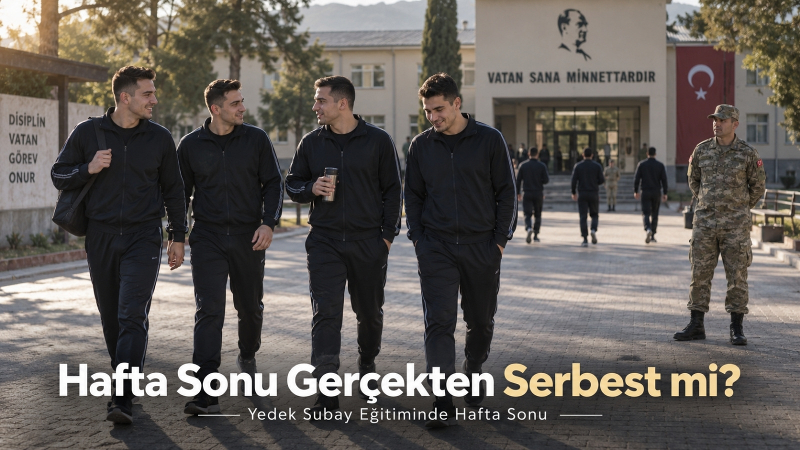 İlk yoğun eğitim haftasının ardından hafta sonu dinlenme ve kıyafet düzenine geçen rütbesiz yedek subay adayları