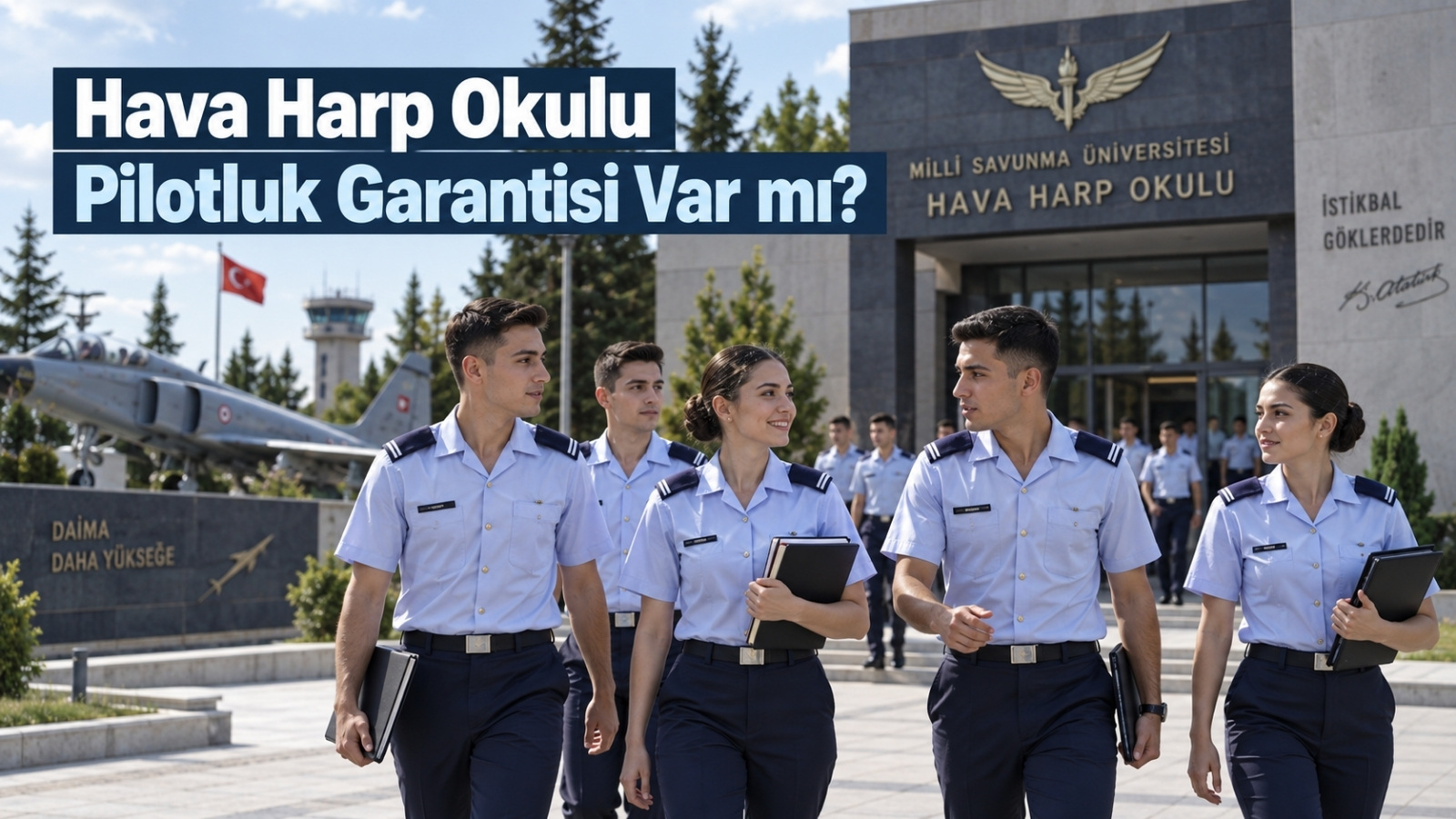 Hava Harp Okulunda akademik ve askerî eğitim alan kadın ve erkek Harbiyelilerin eğitim ortamındaki görünümü