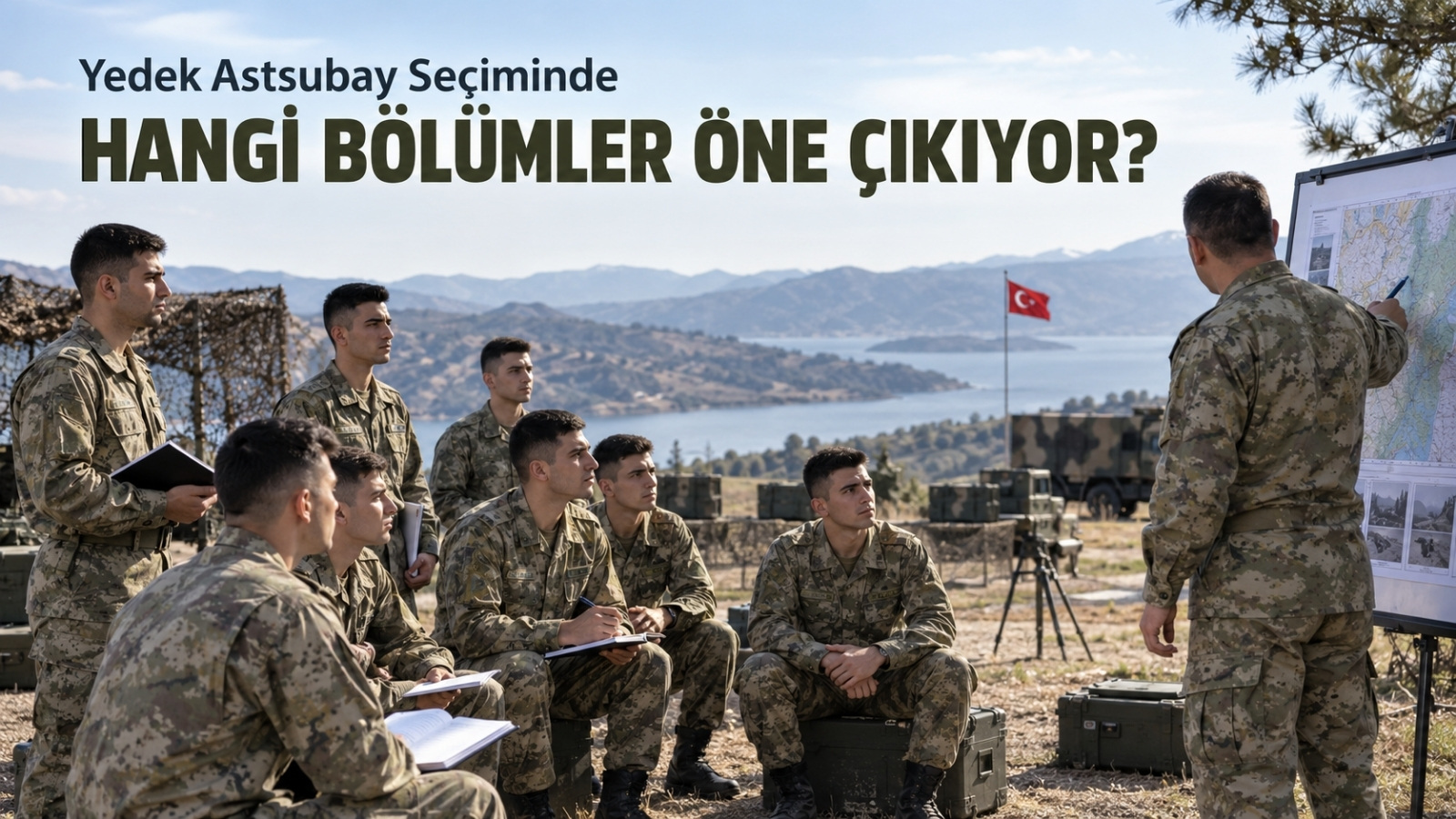 Yedek astsubay seçiminde ön lisans bölümü ve mesleki eğitimin etkisini temsil eden, farklı teknik ve mesleki eğitim geçmişlerine sahip erkek yedek astsubay adayları.