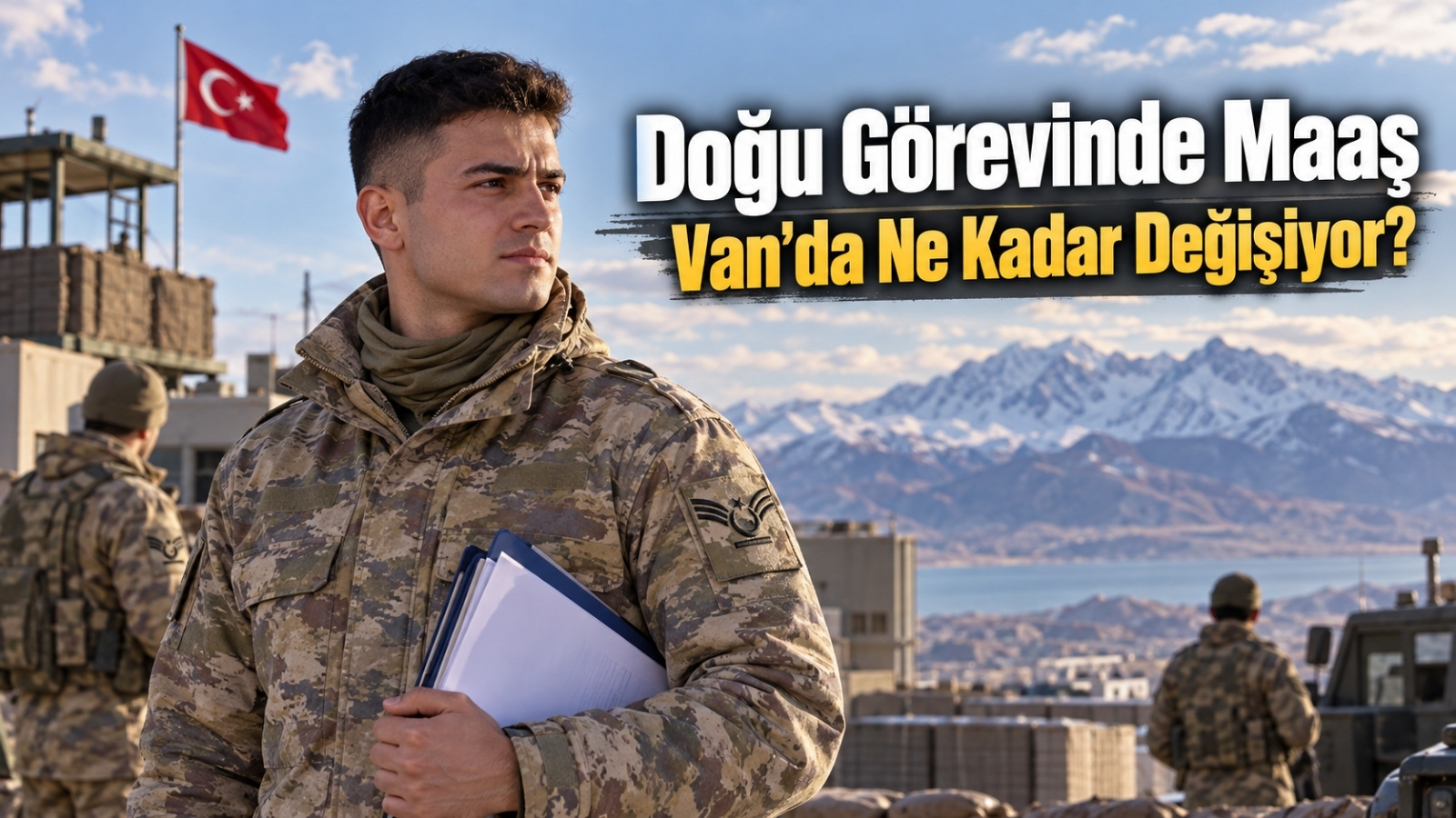 2026’da Van ve doğu görevinde yedek astsubay maaşı ve tazminat farkını temsil eden yedek astsubay.